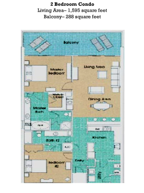 Floor Plan for 1005 - Gorgeous Gulf Front Condo!